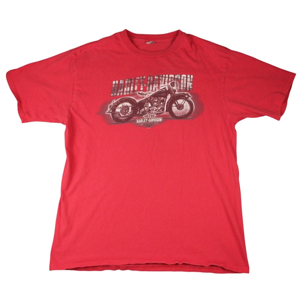 Y2K Harley Davidson 2008 Illinois Chicago Berwyn T Shirt Men XL Biker Graphic